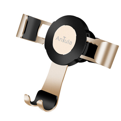 

Antula A089 car phone holder air outlet metal gravity bracket for 45-6 inch mobile phone car accessories bracket universal rose gold