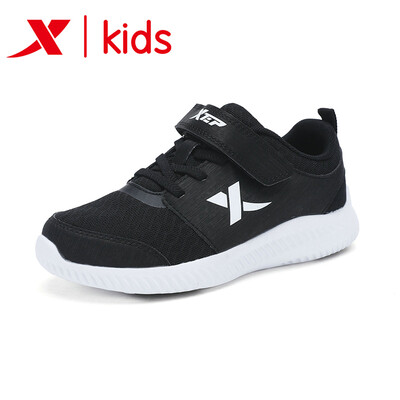 

Xtep XTEP childrens sports shoes for boys&girls running shoes childrens breathable lightweight running shoes 68216169101 black&white 30 yards