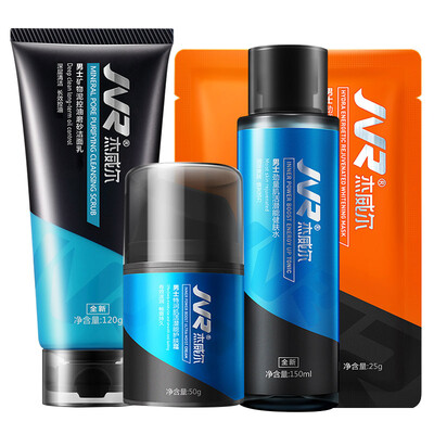 

Jewel Mens Oil Boosting Skincare Set Face Cleanser 120g Toner 150ml Skin Cream 50g Mask 1 Tablet