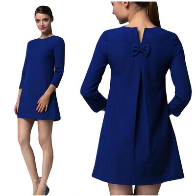 

Lovaru ™New 2015 fashion Free Shipping New Fashion Autumn and Winter Women mini Three-Quarter Casual Loose Dress