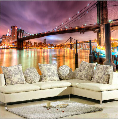 

Custom photo wallpaper modern city landscape living room TV background wall mural non-woven Wallpaper City Night