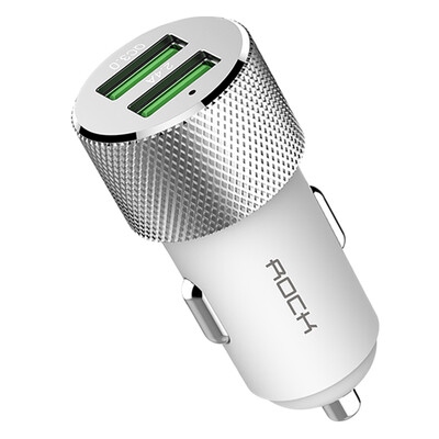

Рок автомобиль Зарядное устройство QC 3,0 Quick Charge Dual USB для iphone X 7 8 iPad Универсальный для Xiaomi samsung huawei быстрая зарядка 5 В 3.4A