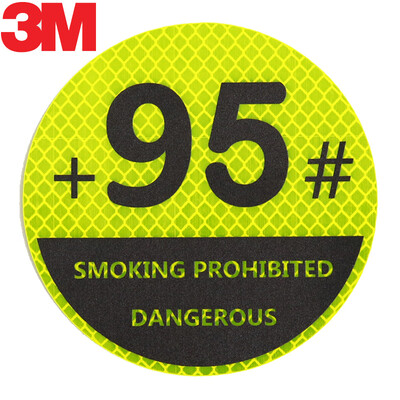 

3M отражающие наклейки 95 крышка топливного бака предупреждение безопасности автомобильные наклейки автомобильные наклейки диаметр 10,5 см флуоресцентные желтые