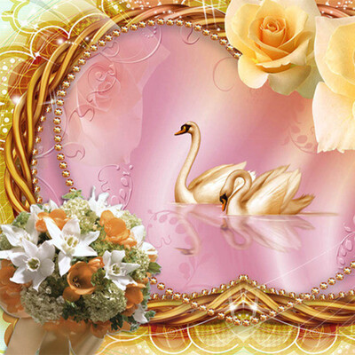 

Европейский стиль Роскошный интерьер Декор Обои настенные обои 3D Stereo Swan Silk Обои Отель Villa Living Room Backdrop Walls