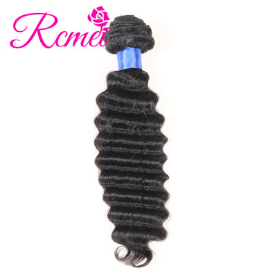 

Rcmei Hair 8A Product Brazilian Deep Wave 1 Bundle Natural Color Remy Hair Weave 100 Human Hair Bundle