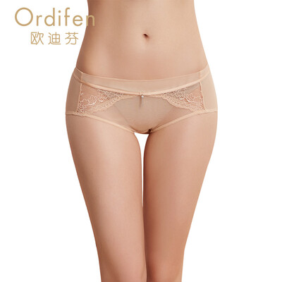 

Ou Difen ladies panties sexy lightweight lace boxer briefs XP7518 brown