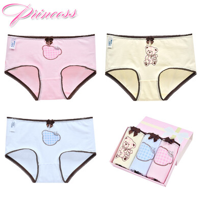 

Ai Lier Aurora girls underwear middle waist girls underwear cotton thin section simple student briefs SGD001-3 strip