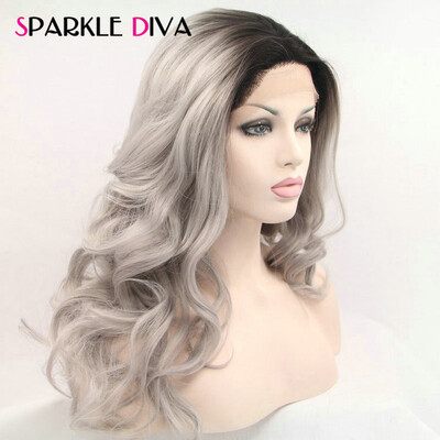 

Sparkle diva Ombre Brazilian 1BGrey Virgin Body Wave Human Hair Weave Bundles