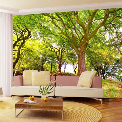 Custom 3d Photo Wallpaper Forest Tree, Mural Painting For Living Room Wall