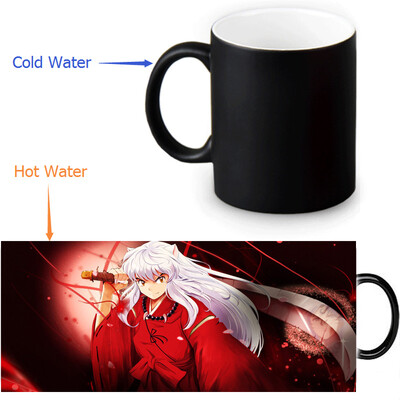 

Inuyasha 350ml12oz Heat Reveal Mug Color Change Coffee Cup Sensitive Morphing Mugs Magic Mug Milk Tea Cups