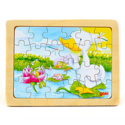 

goki Wooden Jigsaw Puzzle with Storage tray 244896pcs&4655pcs of 4 layers for kids