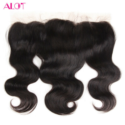 

Alot Virgin Malaysian Body Wave Фронтальное кружевное закрытие 13 * 4 Virgin 100% человеческих волос Свободная часть Фронтальное кружевное закрытие