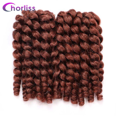 

Chorliss 8 40g Jumpy Wand Curl Twist Crochet Braid Jamaican Bounce Synthetic Braiding Hair High Temperature Fiber TBrown Color