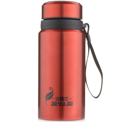 

【Jingdong Supermarket】 Jie Yajie kettle outdoor thermostat (600ml) large capacity portable cup with filter car glass red