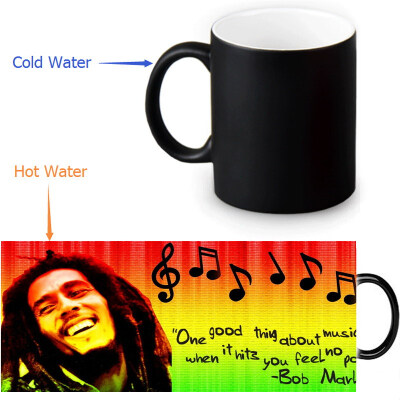 

Bob Marley Reggae Music 350ml12oz Heat Reveal Mug Color Change Coffee Cup Sensitive Morphing Mugs Magic Mug Milk Tea Cups