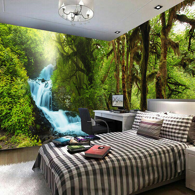 

Nature Scenery 3D Wall Mural Custom HD HD Тропический тропический лес Brook Stream Фото обои Спальня Телевизор Фон Обои настенная