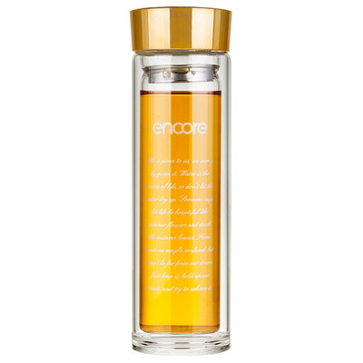 

【Jingdong Supermarket】 Youjia double layer with filter glass insulation explosion-proof leakproof tea tea tea cup household business cup transparent glass cup U-2010-K