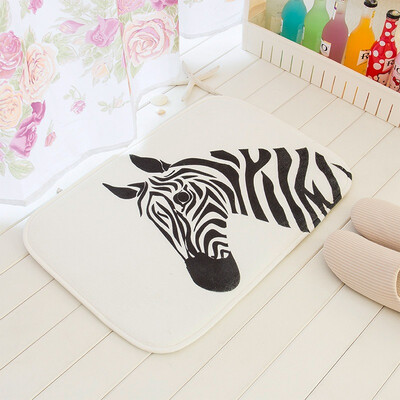 

Jingdong supermarket green reed personalized printing&dyeing mats mattress water suction non-slip bathroom kitchen mats zebra 40 60cm