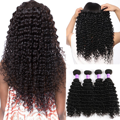 

Brazilian deep wave Hair 7a Brazilian Hair 4 Bundles Virgin Human Hair
