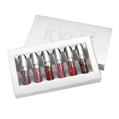 

6 в 1 Fashion Lip Gloss Set 6 цветной долговечной жидкости Kilie Lipgloss