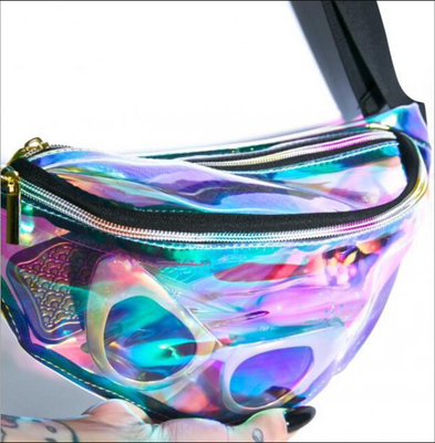 

Женская Fanny Pack PU Лазерный кошелек Сумка для сумок Сумка для девочек Сумка Punk Party Bag