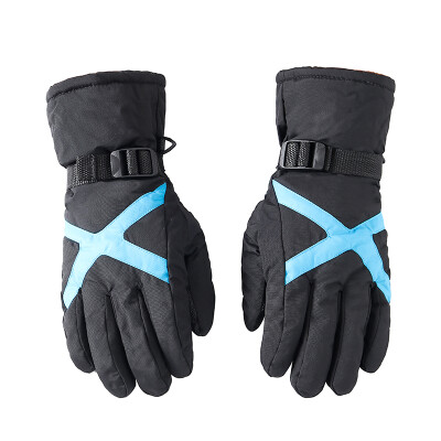 

Yu Zhaolin (YUZHAOLIN) Gloves male winter windproof gloves plus velvet thick warm cold wind wind riding gloves ski gloves black and blue