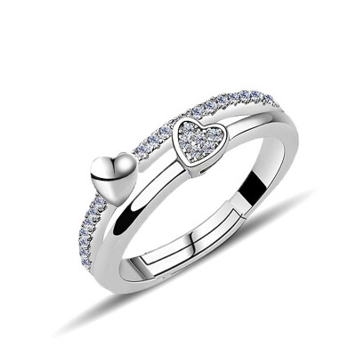 

1PCS Soulmate Lovers Ring Двойная любовь Минималистичные ретро свадебные романтические подарки на день рождения Аксессуары для ювелирных украшений