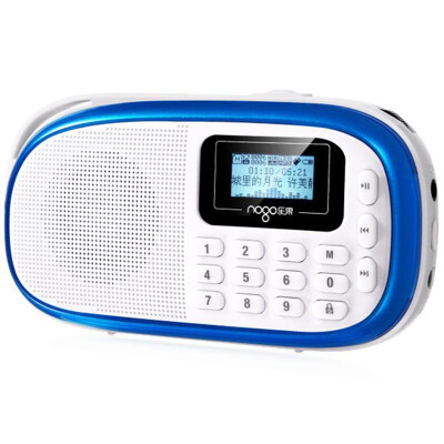 

Dimethoate nogo Q15 small feet learning machine radio card speaker singing machine vocal machine morning exercise walking MP3 mini stereo luxury blue