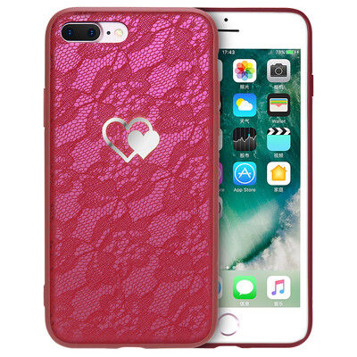 

Плюс Apple 8 / 7Plus Mobile Shell iPhone8 / 7Plus All-inclusive Anti-drop Творческий кружевной мягкий Shell Wine Red