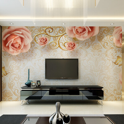 

Custom photo wallpaper European style 3D wallpaper living room sofa TV background wall wallpaper mural