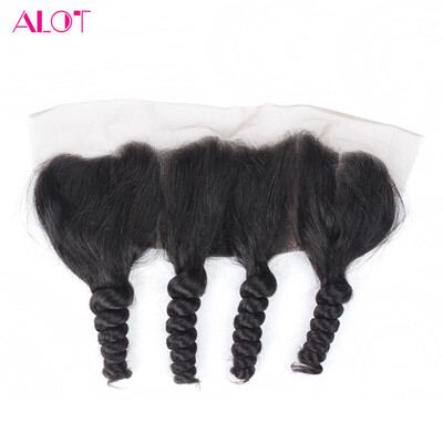 

Alot Brand Hot Selling Malaysian Virgin Hair Loose Wave 13x4 Frontal Lace Closure Free Part Loose Wave Lace Frontal