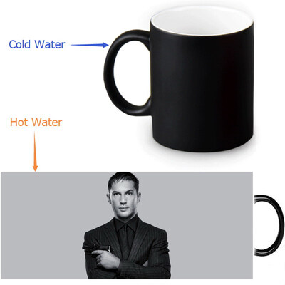 

Tom Hardy 350ml12oz Heat Reveal Mug Color Change Coffee Cup Sensitive Morphing Mugs Magic Mug Milk Tea Cups