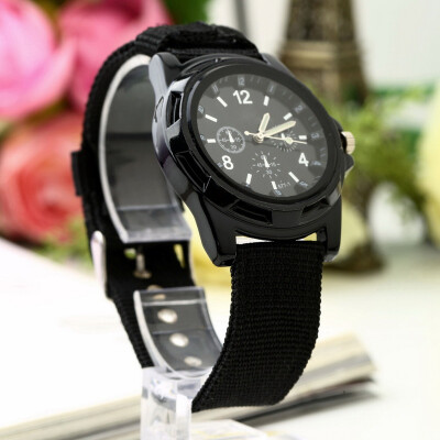 

Unisex Men Women Luminous Quartz Wrist Watch Canvas Belt Army Sport Style