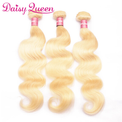 

613 Blonde Brazilian Body Wave Hair Weave 3 Bundles 100 Human Hair Extensions 10-24 inch Free Shipping