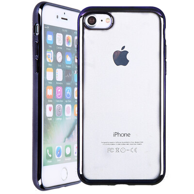 

Weiji iPhone 78 Phone Cover Plating Transparent Phone Case Black for iPhone 78