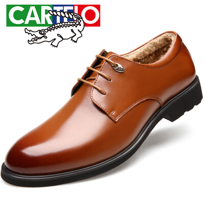 

Cartelo (Cartelo) Британские кожаные мужские деловые случайные мужские туфли кружева свадебные туфли, чтобы помочь низкой мужской коричневый 1511 плюс хлопок версии 44