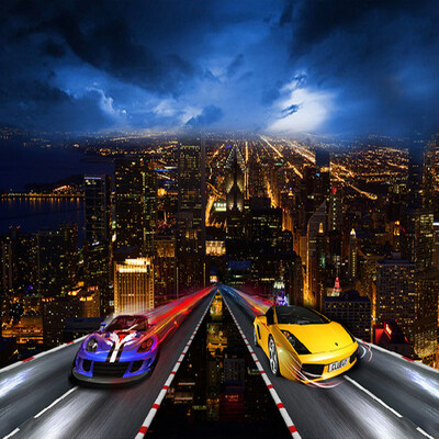 

Пользовательские фотообои 3D Car City Night View Большие настенные настенные обои Домашний декор Гостиная Телевизор Фон Стена Картина Бумага