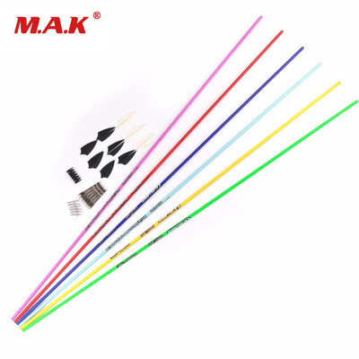 

6 шт. Spine 700 Pure Carbon Arrow Set 31 дюймов OD 6 мм с стрелками Перья и носки DIY для стрельбы из лука Стрельба Охота