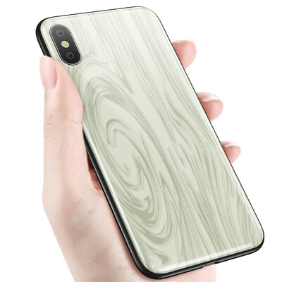 

Feichuang Apple x мобильная оболочка iPhoneX / 10 Обложка Apple All-inclusive shatter-resistant set Древесное зерновое стекло Shell Ash