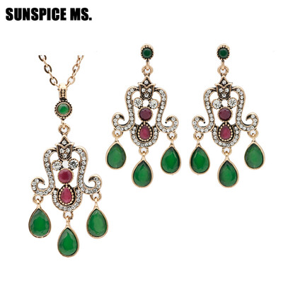 

Vintage Turkish Women Long Dangle Earring Hollow Flower Resin Antique Jewerly Indian Bohemia Rhinestone Wedding Ethnic Earring