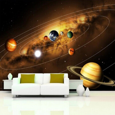 

Customize Personality 3D Photo Wallpaper Living Room Sofa Backdrop Murals Modern Solar System Planet Landscape Mural Wall Papers