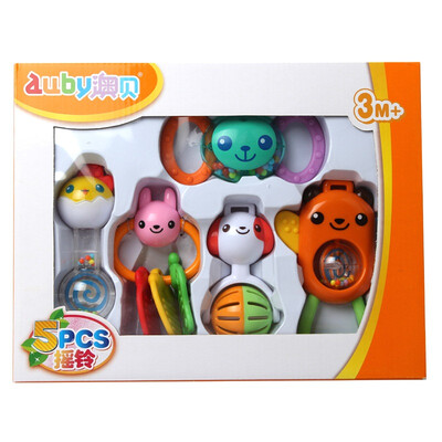 

Oubi (AUBY) развивающие игрушки 5 коробочных погремушек детские детские колокольчики подарочные комплекты игрушки 463124DS