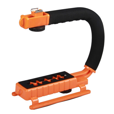 

YELANGU S2-2 YLG0106B-B C-shaped Video Handle DV Bracket Stabilizer for All SLR Cameras&Home DV CameraOrange