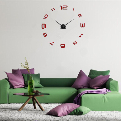 

Wall ClockModern Frameless DIY Wall Clock Large 3D Wall Watch Non Ticking for Living Room Bedroom Kitchen