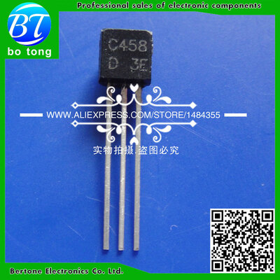 

Free shipping C458C 2SC458 TO-92 50pcs/bag TO-92 NPN Epitaxial Planar Silicon Transistors power triode transistor