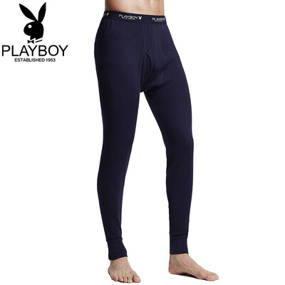 

Playboy PLAYBOY Мужские мужские трусы Мужские одиночные брюки Хлопок Теплые одиночные штаны Нижние хлопковые волосы Цю И Цю Брюки Синий синий