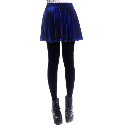 

Women Short Skirt Velvet large Size half-length Short pleated sun Velvet skirt L16