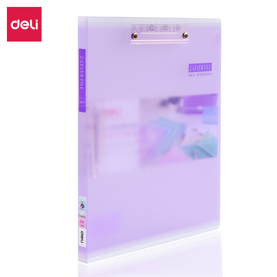 

Deli deli A4 double strong folder folder office folder color random 5305