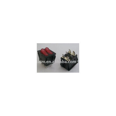 

100pcs Power Dual Lighted Snap in OF Rocker Switch KCD212