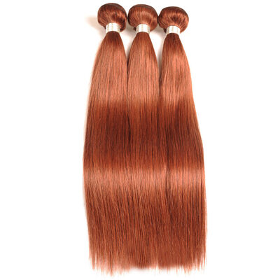 

Nig Cute Hair Brazilian Straight Human Hair 3 Bundle 8A Grade Colored Brazilian 33 Dark Auburn Brown Virgin Hair Weave